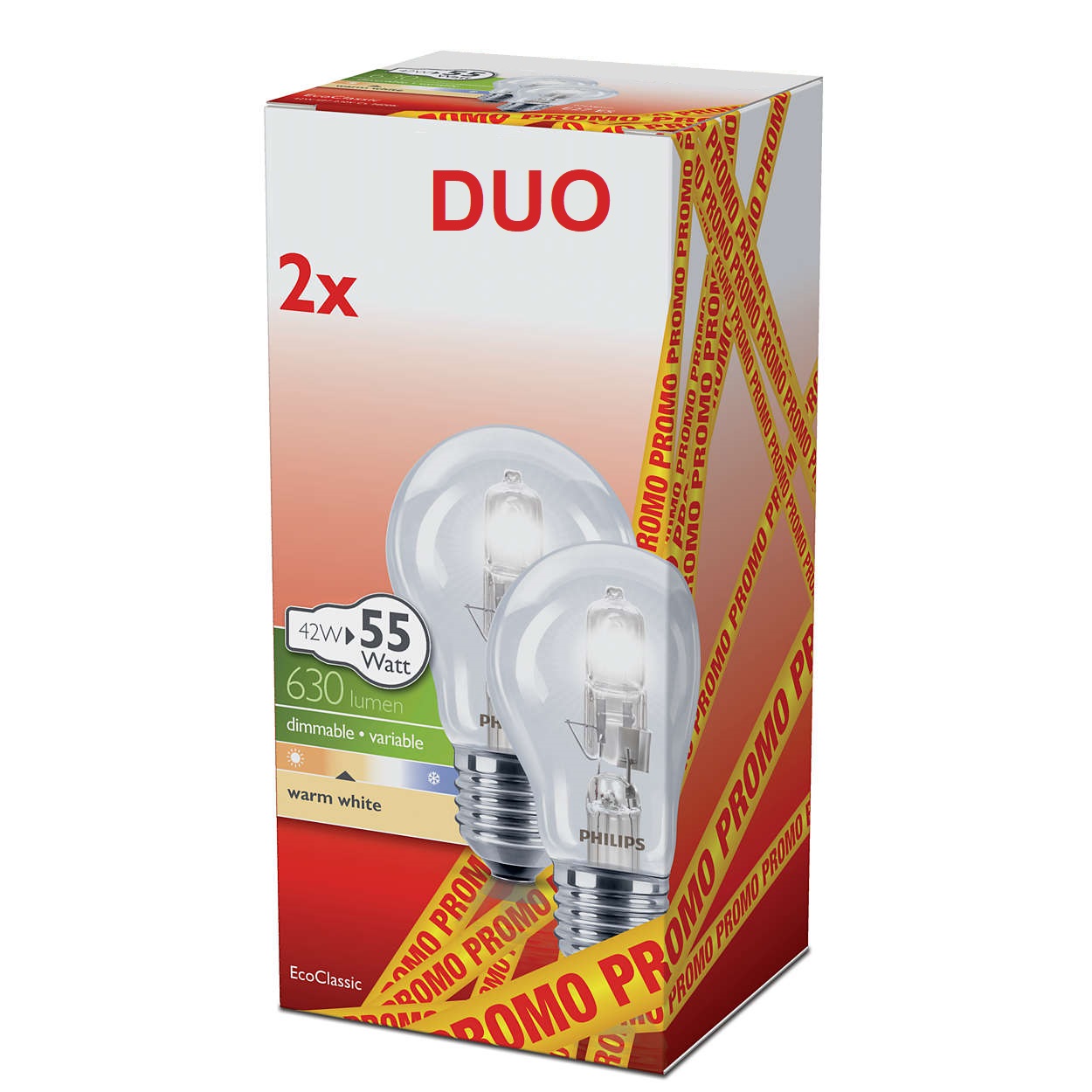 Halogeen DUO-Pack E27 Dimbaar